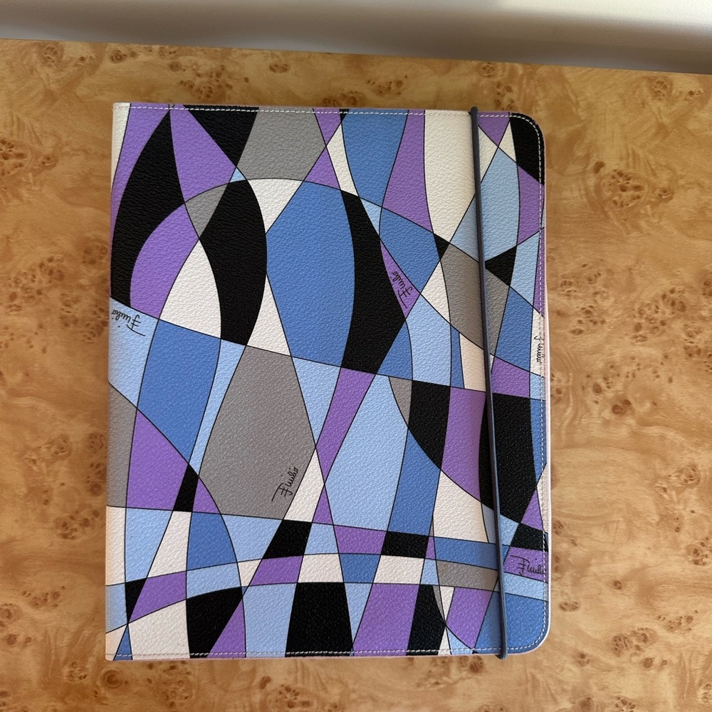 Emilio Pucci Geometric Tablet Cover in Blue and Purple